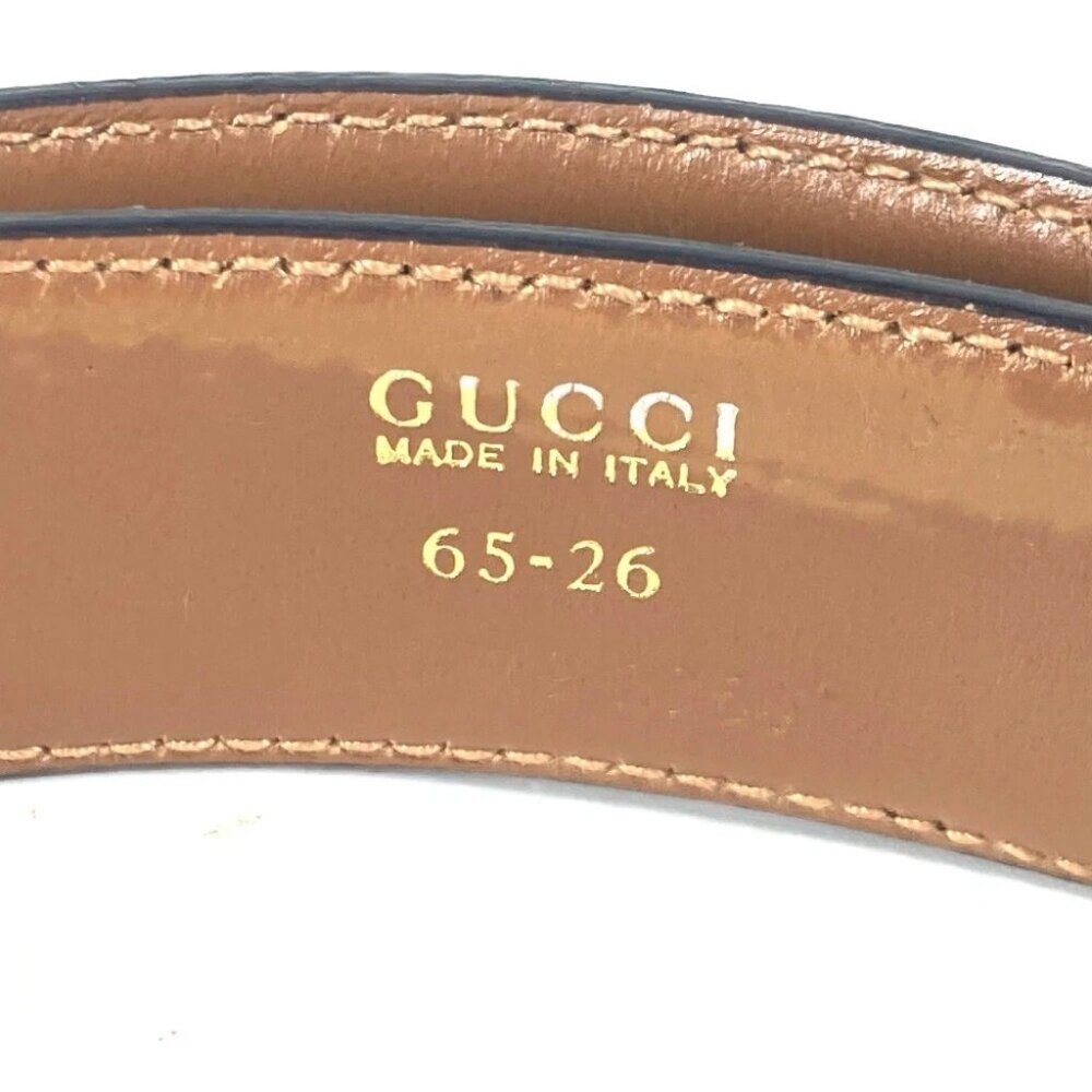 GUCCI 036・519・2964 vintage GG logo buckle Accessories belt Black/GoldHar... - Picture 8 of 16